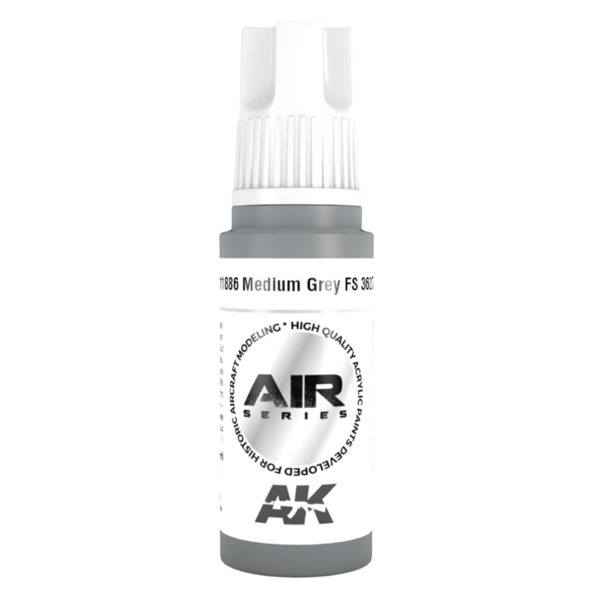 AK Interactive 3rd Generation acrylic paint Medium Grey FS 36270 17ml dropper bottle