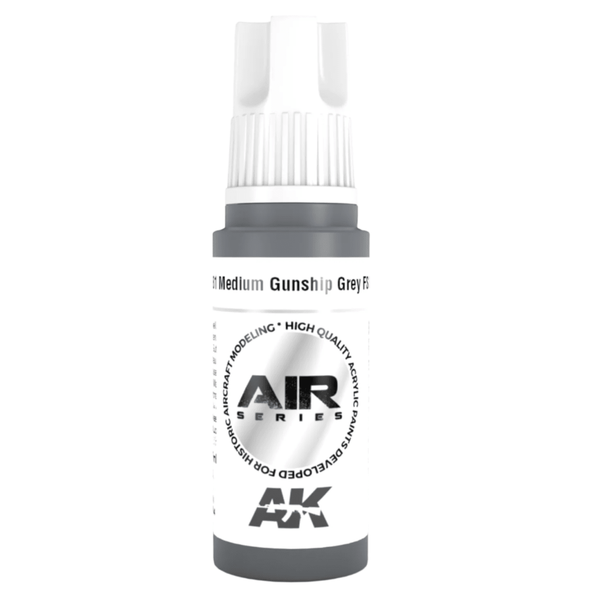 AK Interactive 3rd Generation acrylic paint Medium Gunship Grey FS 36118 17ml dropper bottle