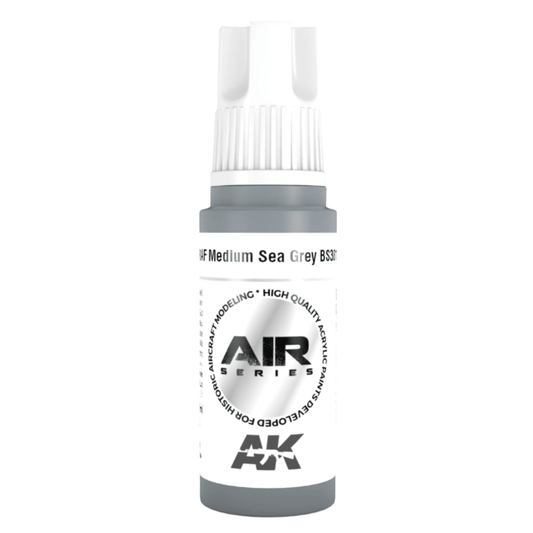 AK Interactive 3rd Generation acrylic paint RAF Medium Sea Grey BS381C/637 17ml dropper bottle