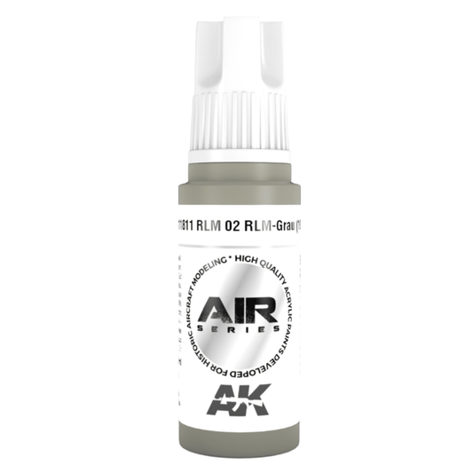 AK Interactive 3rd Generation acrylic paint RLM 02 Rlm-Grau (1938) 17ml dropper bottle