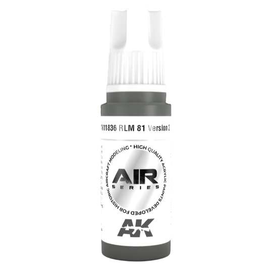AK Interactive 3rd Generation acrylic paint RLM 81 Version 2 17ml dropper bottle
