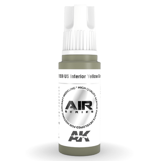 AK Interactive 3rd Generation acrylic paint US Interior Yellow Green 17ml dropper bottle