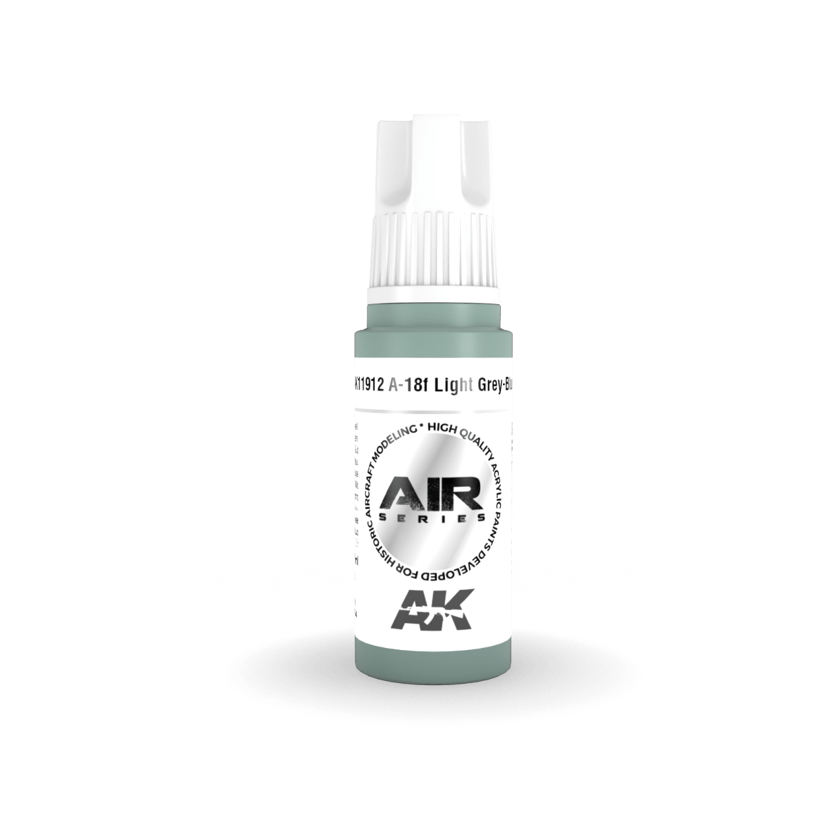 AK Interactive 3rd Generation acrylic paint A-18f Light Grey-Blue 17ml dropper bottle