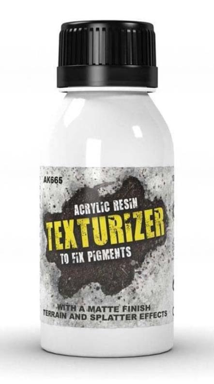 AK Interactive Acrylic Resin Texturizer to Fix Pigments weathering product for scale models