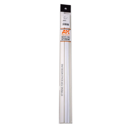 AK Interactive Angle 2.5mm X 2.5mm X 350mm - Styrene Strip modelling construction material