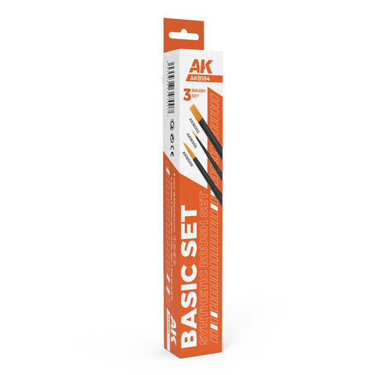 AK Interactive Basic Brushes Set (3 Brushes) modelling brush