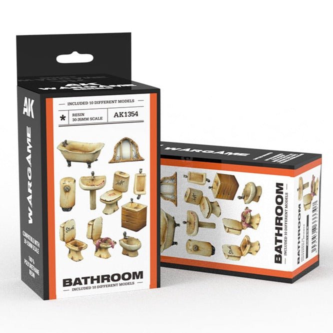 AK Interactive Bathroom Wargame Set (Resin 30-35mm)