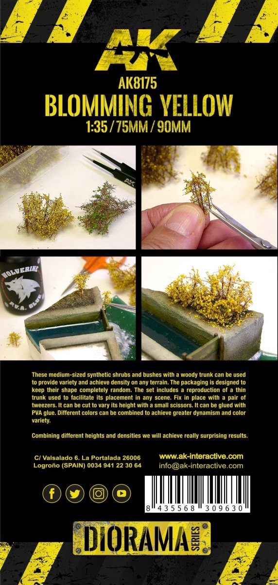 AK Interactive - Blomming Yellow Shrubberies AK8175 - Loaded Dice