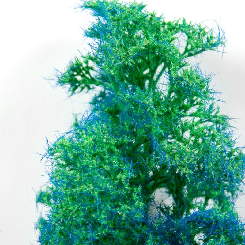 Close-up of AK Interactive Blue-Green Fantasy Bushes 1/35 scenic foliage in blue and green tones