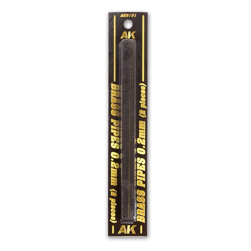 AK Interactive Brass Pipes 0.2mm, 2 Units modelling construction material