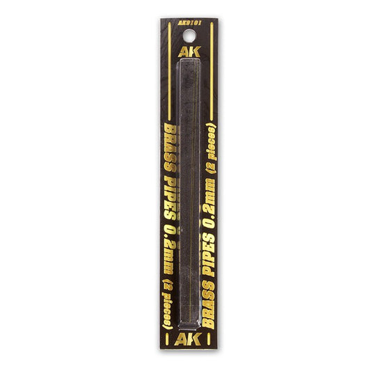 AK Interactive Brass Pipes 0.2mm, 2 Units modelling construction material