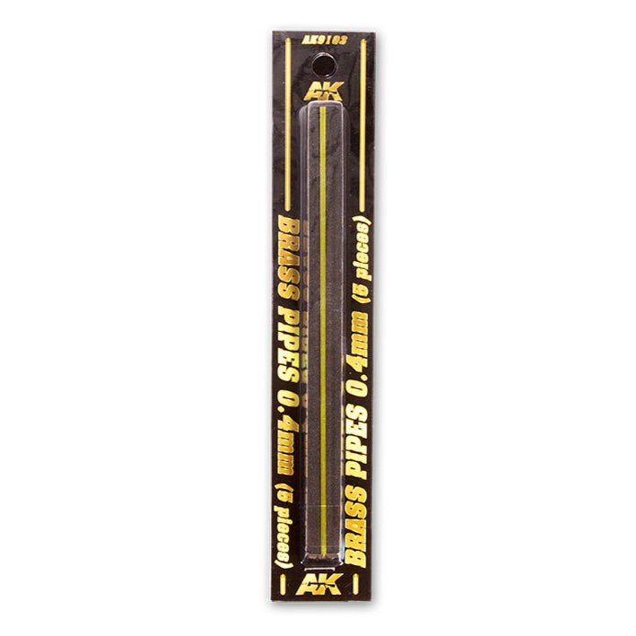 AK Interactive Brass Pipes 0.4mm, 5 Units modelling construction material