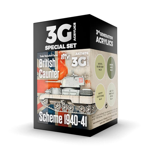 AK Interactive 3rd Generation acrylic paint British Caunter Scheme 1940-1941 17ml dropper bottle