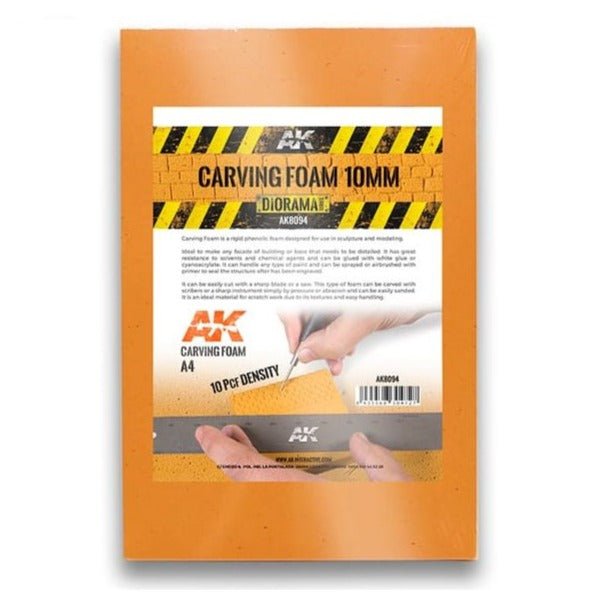 AK Interactive Carving Foam 10mm A4 (305x228mm) modelling construction material