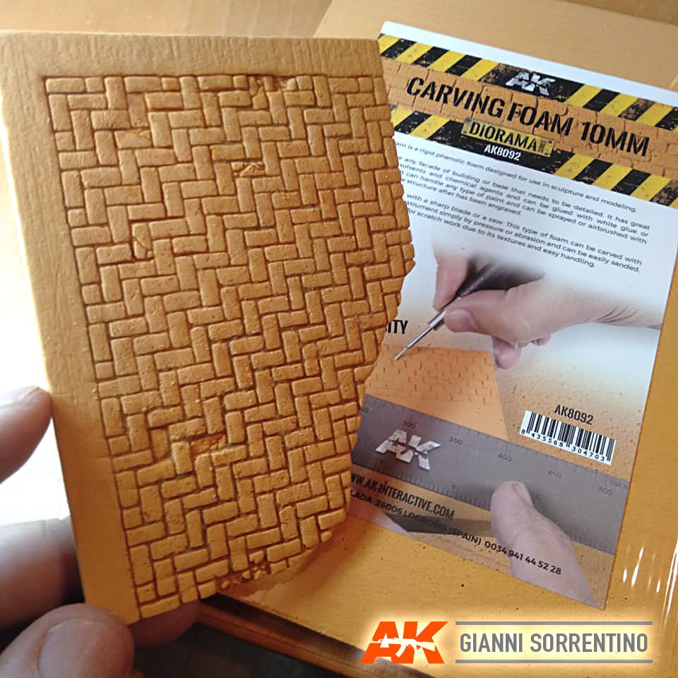 AK Interactive - Carving Foam 10mm A5 Size (228 x 152mm) - Loaded Dice