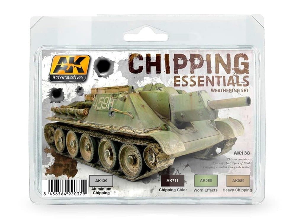 AK Interactive Chipping Essentials Weathering Set weathering set for scale models