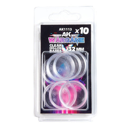 AK Interactive 3rd Generation acrylic paint Clear Hollow Bases 32mm X 10 17ml dropper bottle