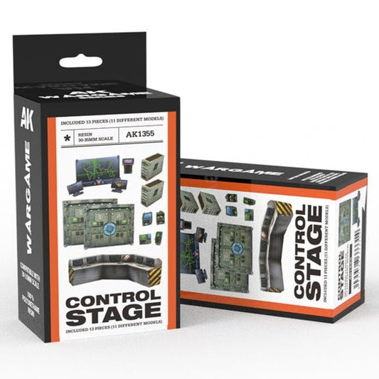AK Interactive Control Stage Wargame Set (Resin 30-35mm)