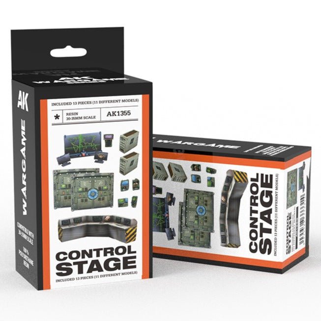 AK Interactive Control Stage Wargame Set (Resin 30-35mm)