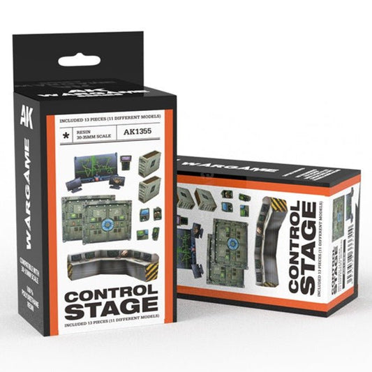 AK Interactive Control Stage Wargame Set (Resin 30-35mm)