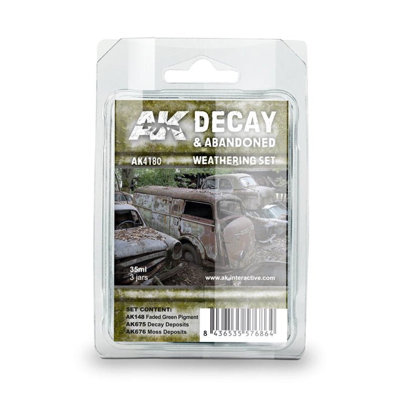AK Interactive Decay & Abandoned Weathering Set weathering set for scale models