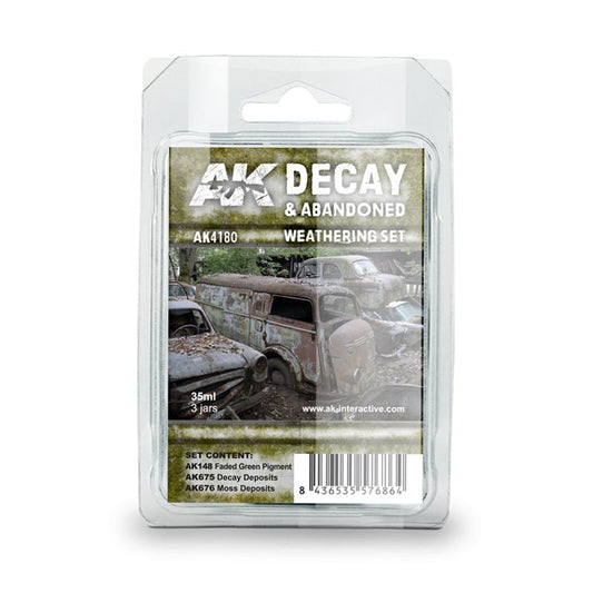 AK Interactive Decay & Abandoned Weathering Set weathering set for scale models
