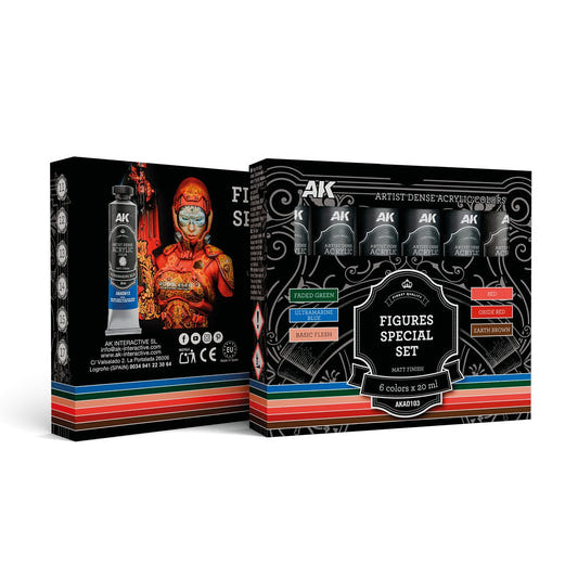 AK Dense Acrylic tube paint Figures Special Set (6 Tubes)
