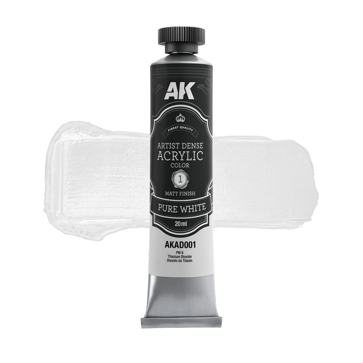 AK Dense Acrylic tube paint Pure White