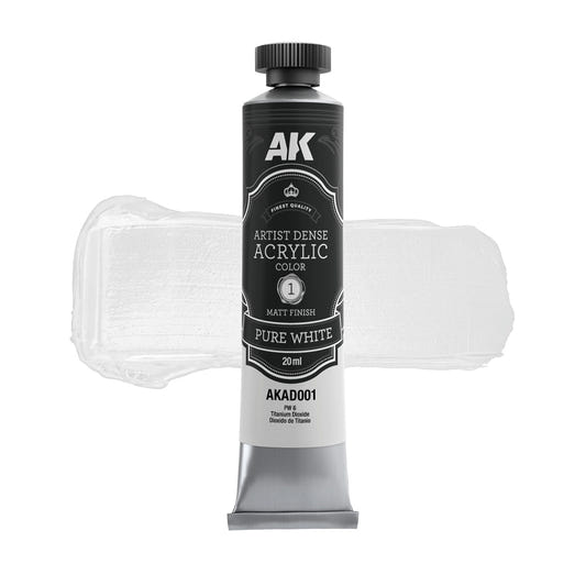 AK Dense Acrylic tube paint Pure White