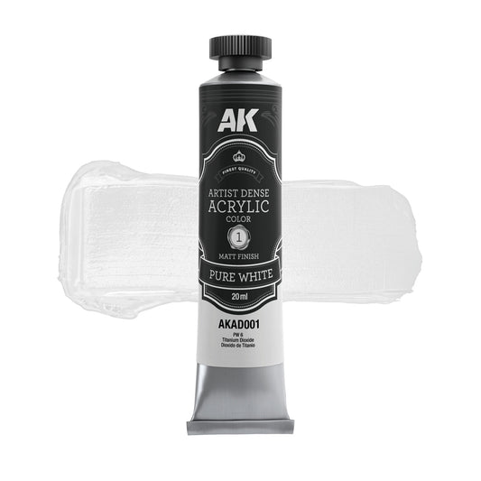 AK Dense Acrylic tube paint Pure White