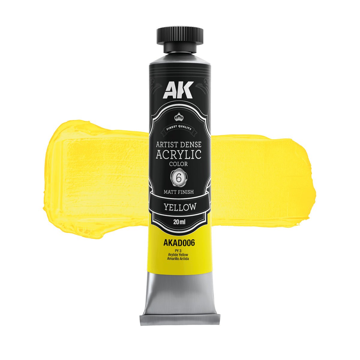 AK Interactive Dense Acrylic Primary & Secondary Set (6 tubes 20ml) - Loaded Dice