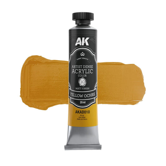 AK Dense Acrylic tube paint Yellow Ochre