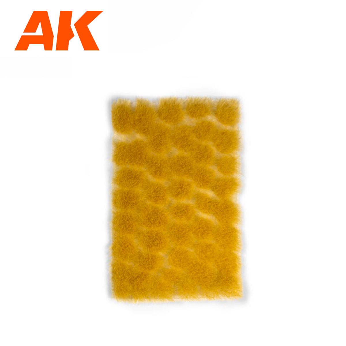 AK Interactive Dense Autumn Tufts 8mm sheet from above showing the golden yellow clumps