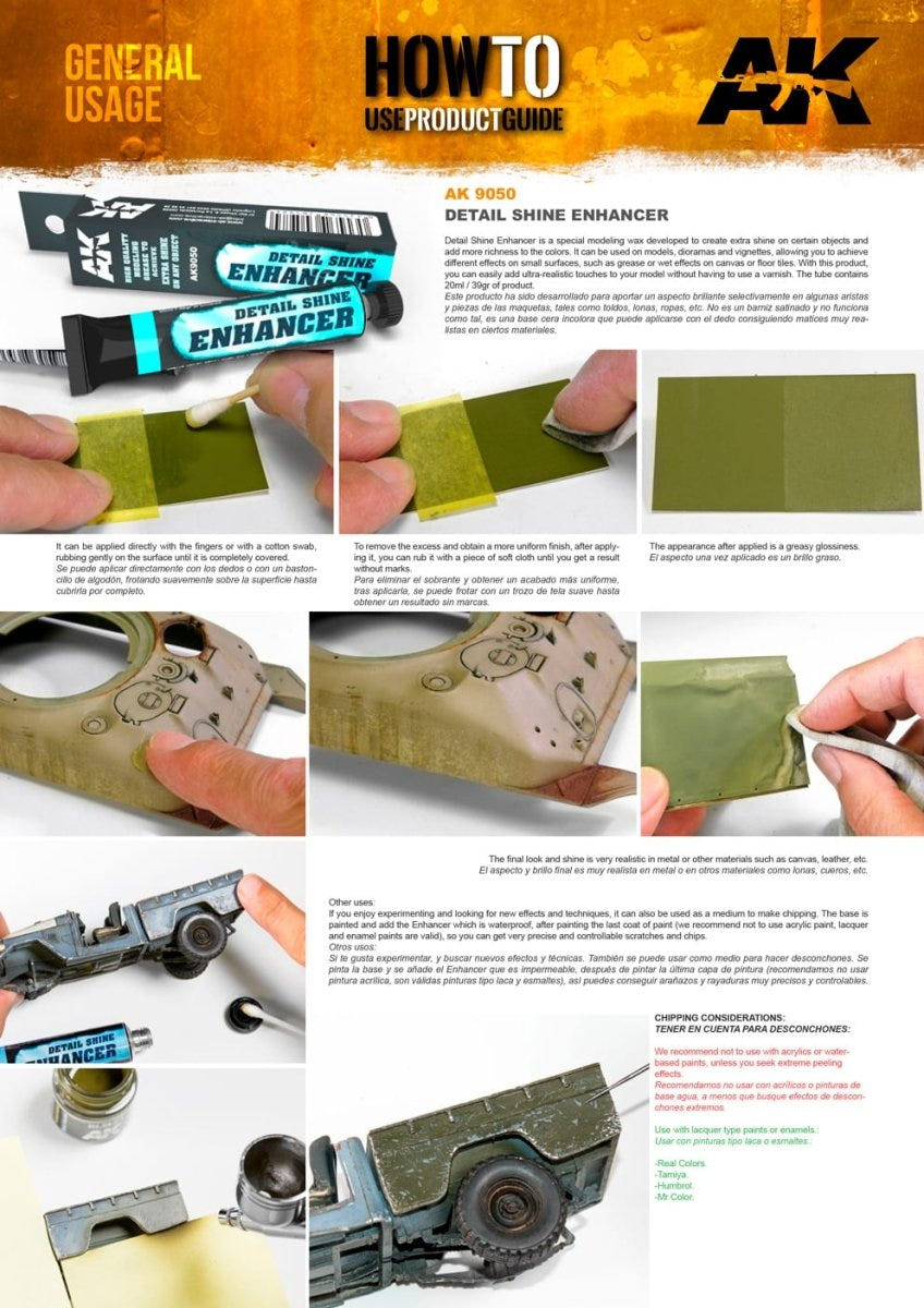 AK Interactive Detail Shine Enhancer AK9050 how-to guide with step-by-step application photos
