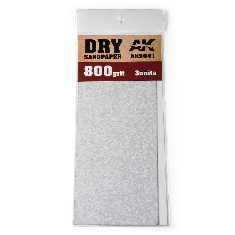 AK Interactive Dry Sandpaper 800 Grit (Pack of 3) hobby tool