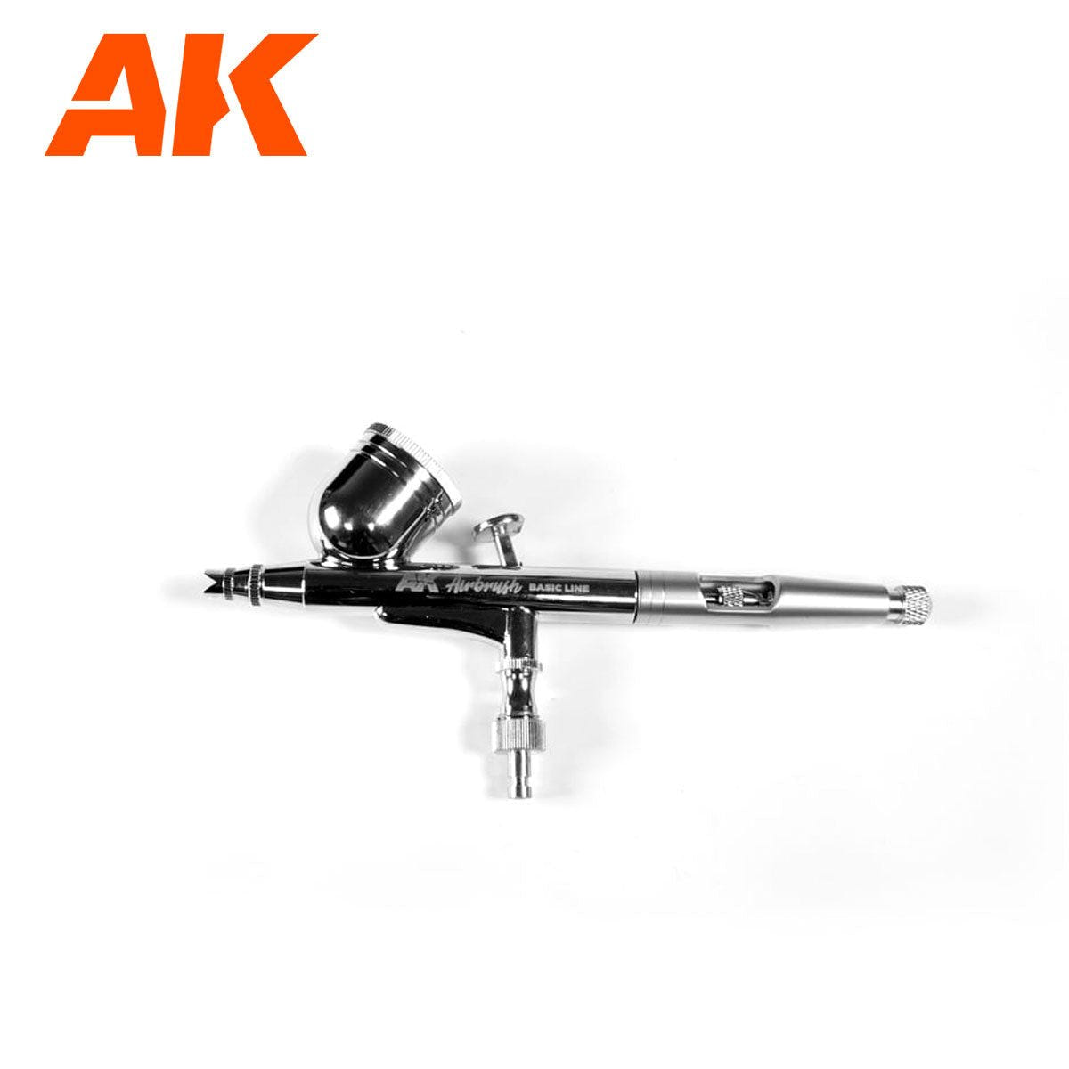 AK Interactive AK9000 dual-action airbrush with 0.3mm nozzle, side view