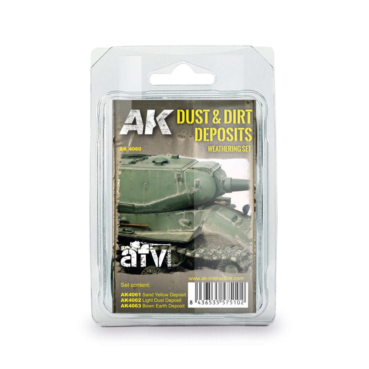 AK Interactive Dust and Dirt Deposits Weathering Set weathering set for scale models