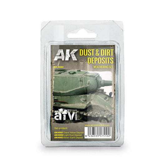 AK Interactive Dust and Dirt Deposits Weathering Set weathering set for scale models