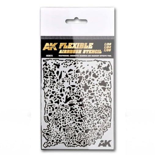 AK Interactive Flexible Airbrush Stencil 1/20 1/24 1/35 Scale modelling brush