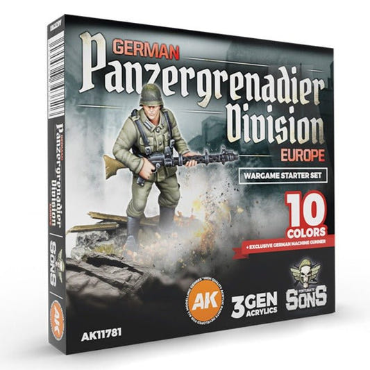 AK Interactive 3rd Generation acrylic paint set German Panzergrenadier Paint Set