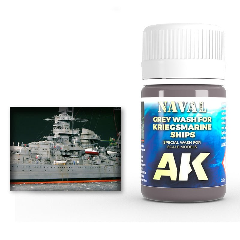 AK Interactive Grey Wash for Kriegsmarine Ships weathering product for scale models