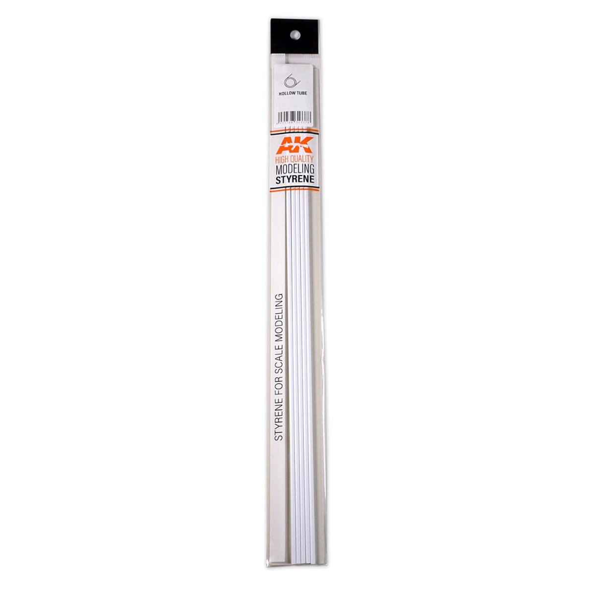 AK Interactive Hollow Tube 2mm Diameter X 350mm -Styrene Strip modelling construction material