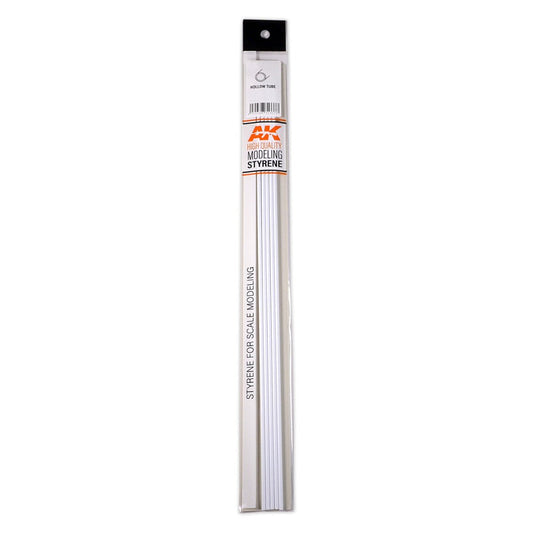 AK Interactive Hollow Tube 4mm Diameter X 350mm -Styrene Strip modelling construction material