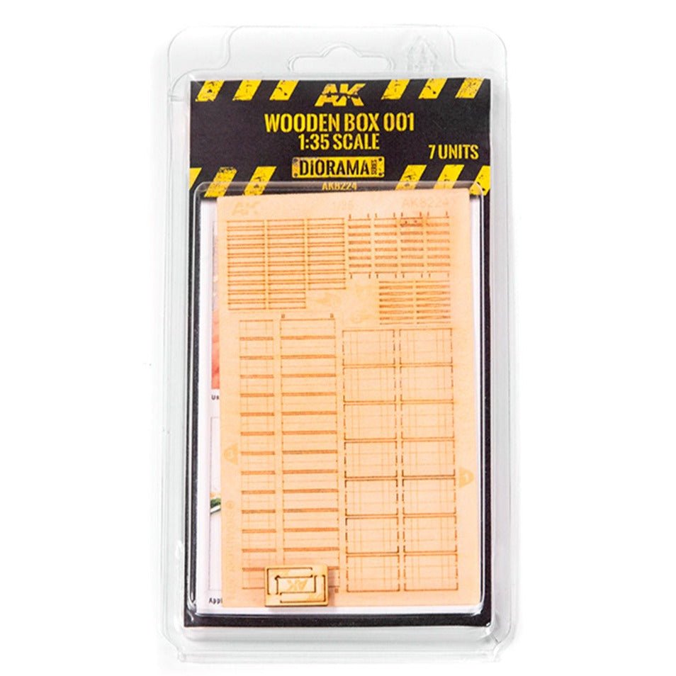 AK Interactive Laser Cut Wooden Box 001 1:35. (7 Units) hobby tool