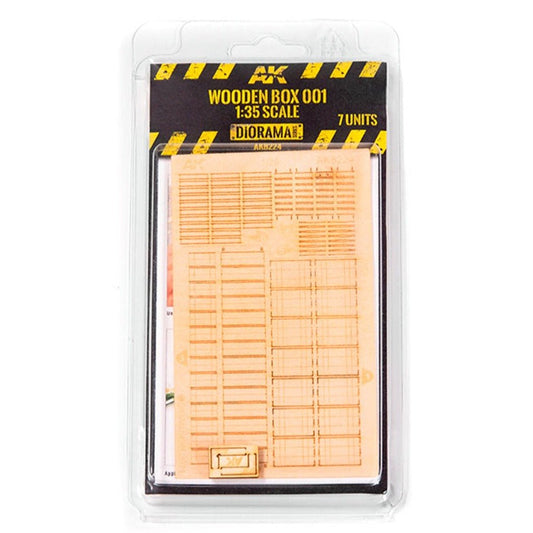 AK Interactive Laser Cut Wooden Box 001 1:35. (7 Units) hobby tool