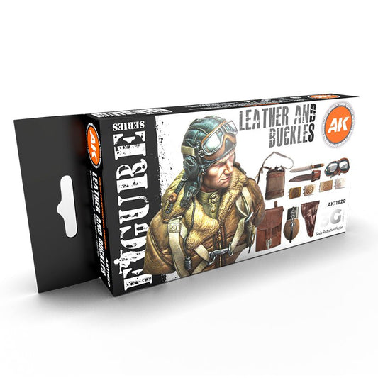 AK Interactive 3rd Generation acrylic paint Leather and Buckles 3G 17ml dropper bottle