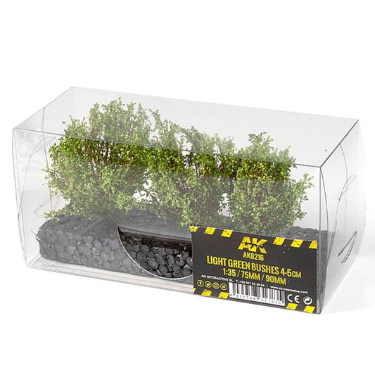 AK Interactive Light Green Bushes 4-6cm -1:35 / 75mm / 90mm diorama and scenery product