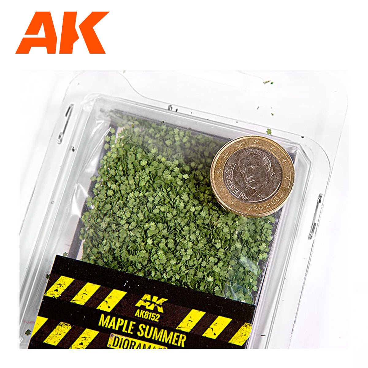 AK Interactive Maple Summer Leaves 1/72 AK8152, green scale leaves in the tub with a coin for scale