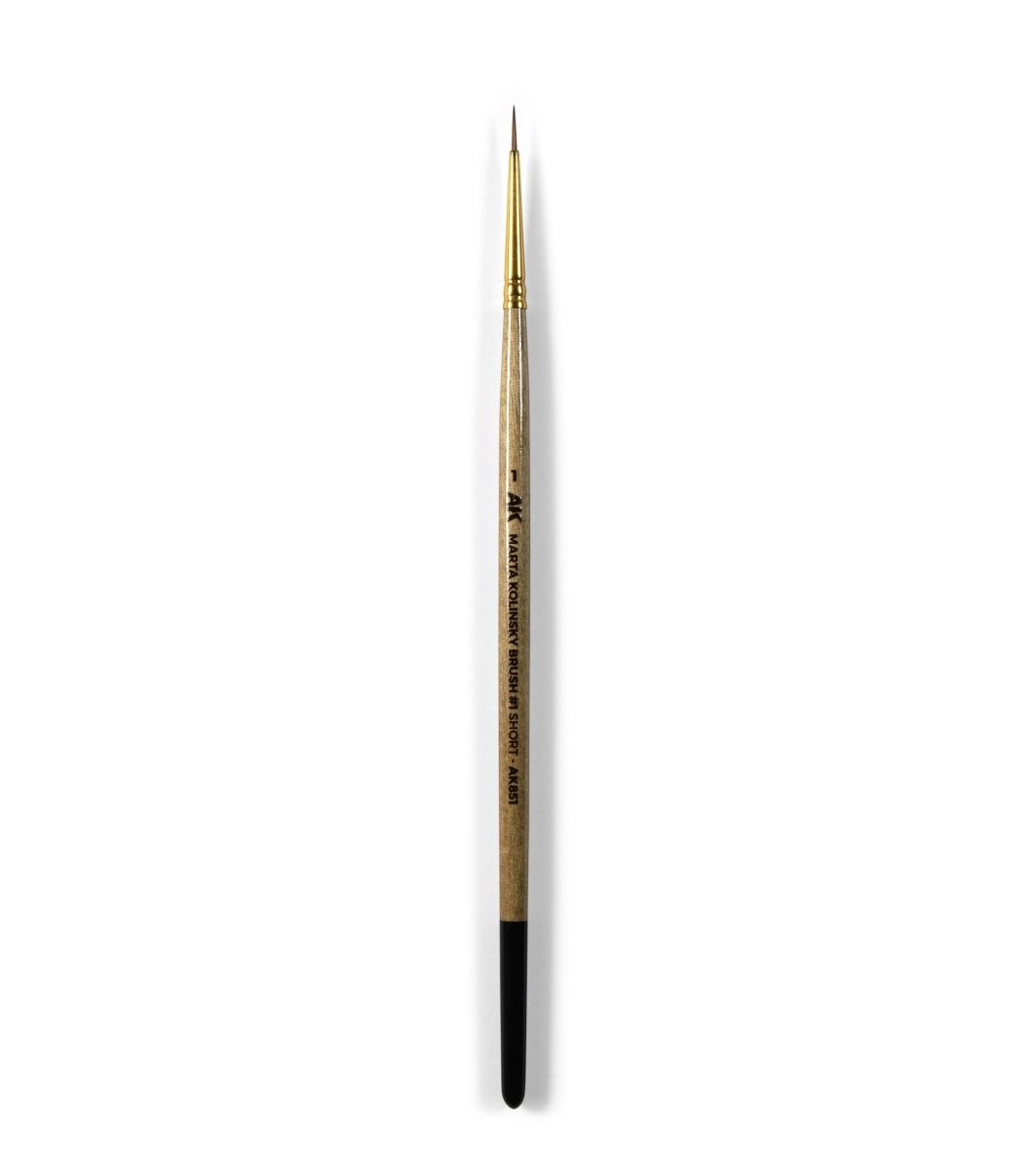 AK Interactive - Marta Kolinsky Short Brush Size 1 - Loaded Dice