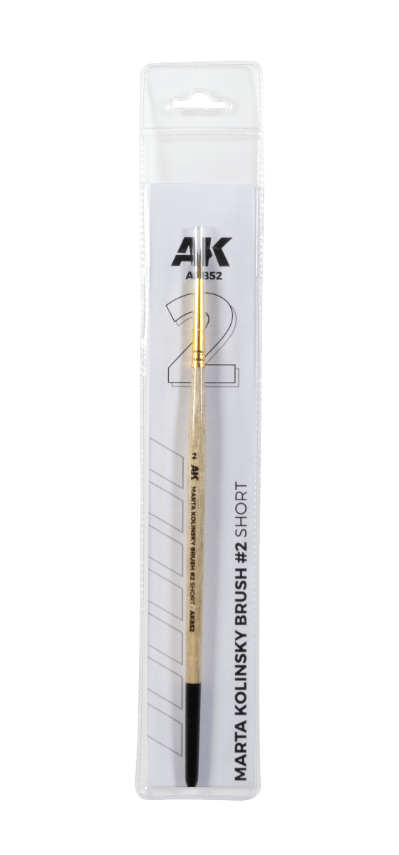 AK Interactive - Marta Kolinsky Short Brush Size 2 - Loaded Dice
